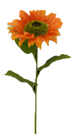 80839-OR | 33" | Single Sunflower Stem | Orange