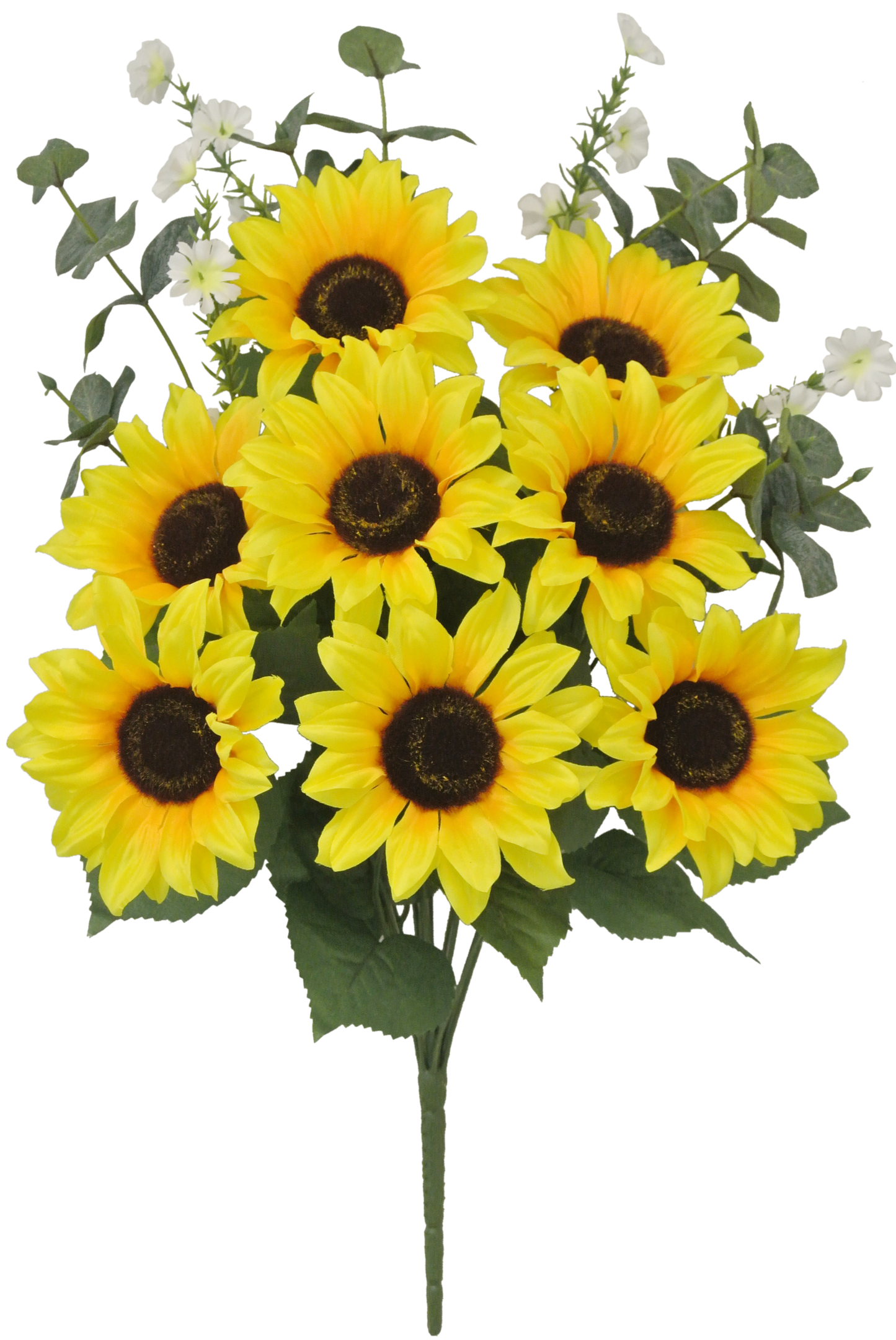 81001-YEL |  21" | MIXED SUNFLOWER BUSH X12 | YELLOW