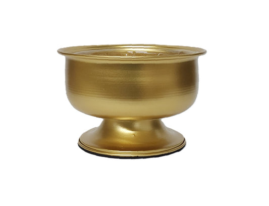 8106GO | METAL PLANTER W/BASE | ALL GOLD