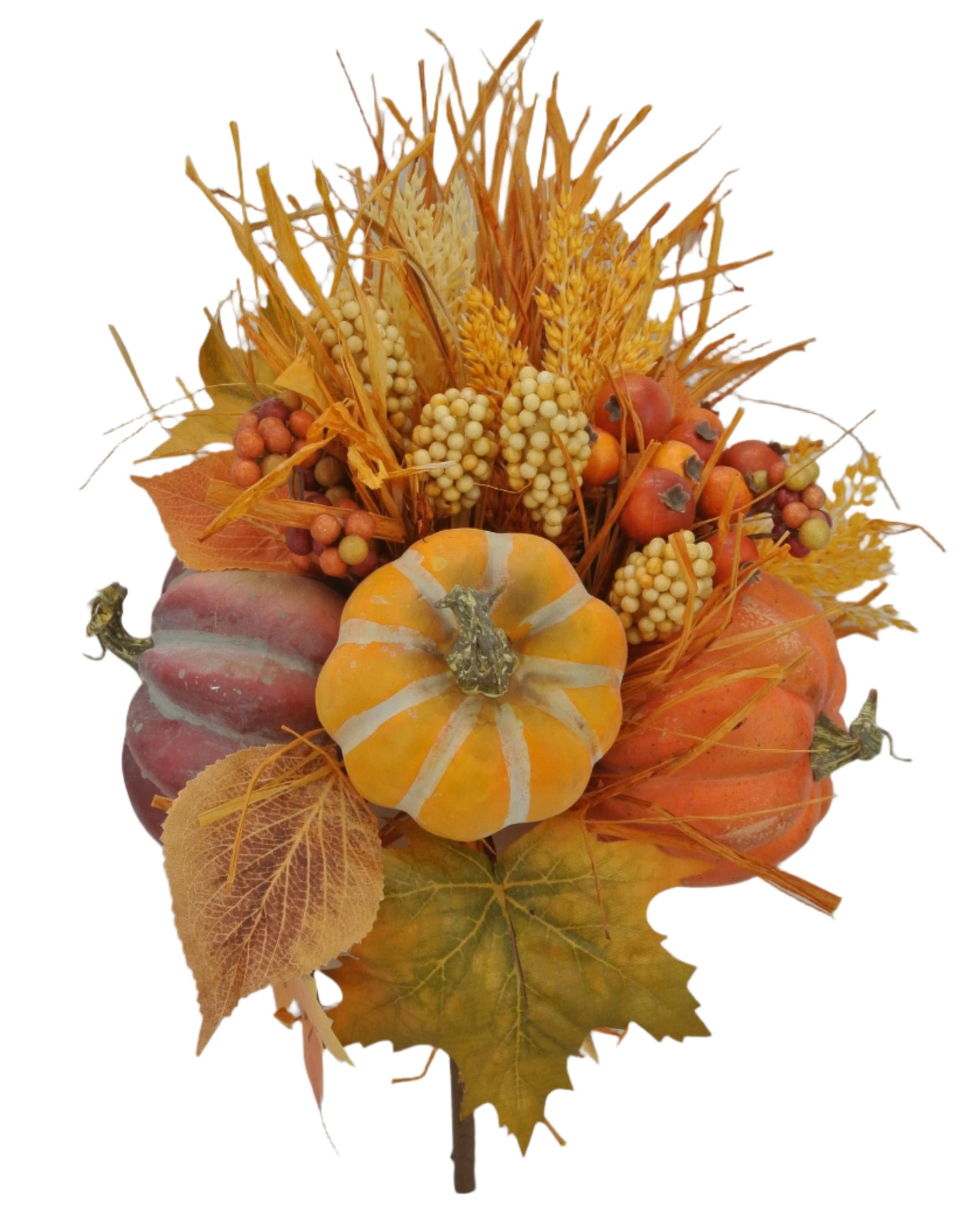 83792 14" MIXED PUMPKIN BUSH W - A&B Wholesale Market Inc