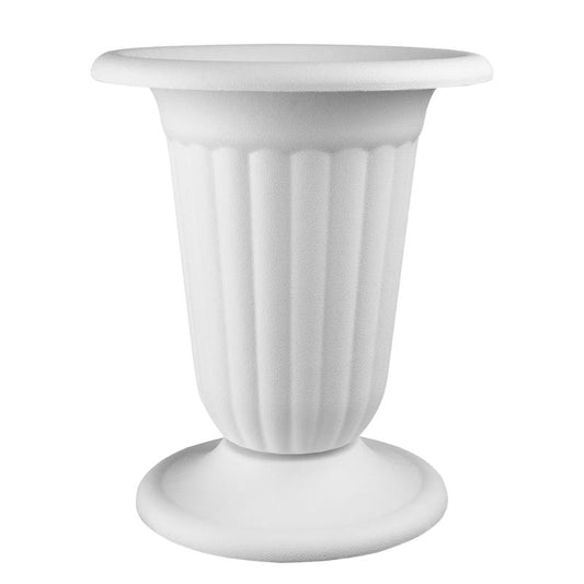 84-12-22 White Pedestal Urn 11.25"