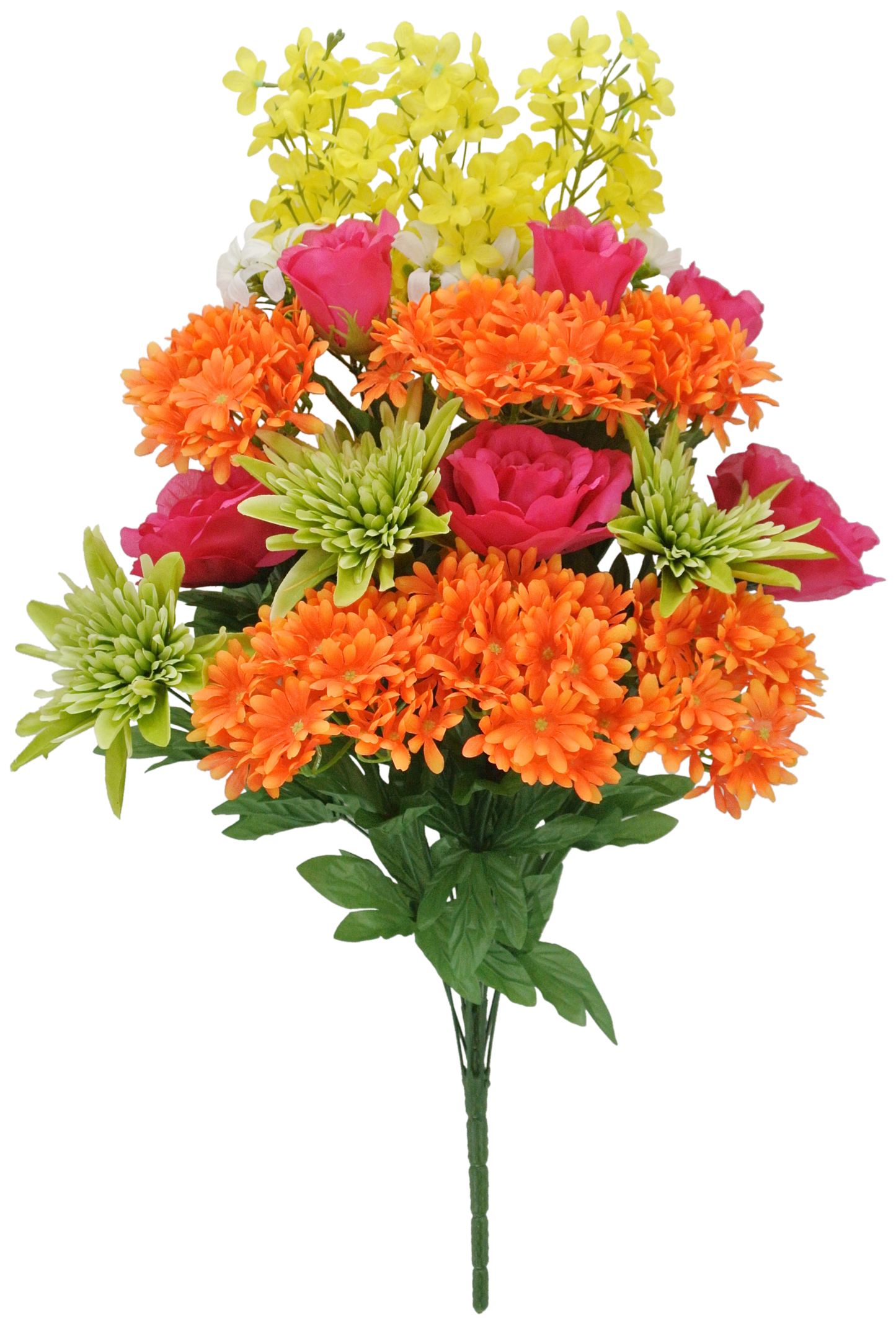 84053-FUOR  | 29" | ROSE SPIDER MUM DAISY | FUCHSIA/ORANGE