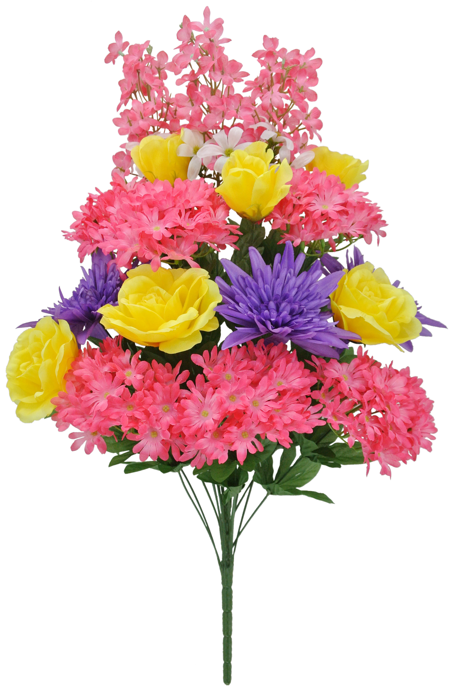 84053-PKPUYEL | 29" | ROSE SPIDER MUM DAISY | PINK/PURPLE/YELLOW