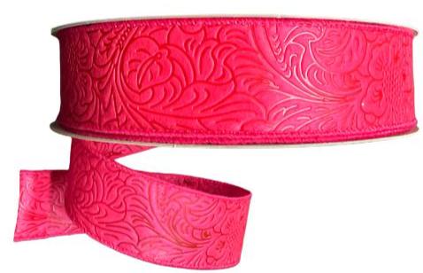 984240-28C  | 2.5" | FUCHSIA | FLOWER EMBOSSED | WATER RESISTANT | 50YD