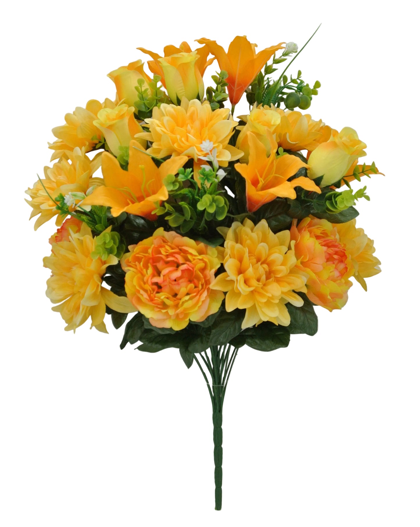 84126-YEL | 24" | PEONY DAHLIA LILY ROSE BUSH | YELLOW