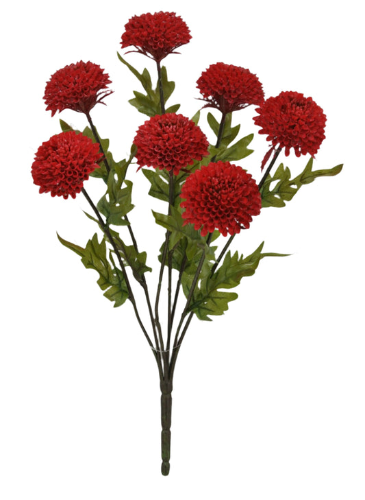 84459-RD  17" DAHLIA BUSH X7- RED