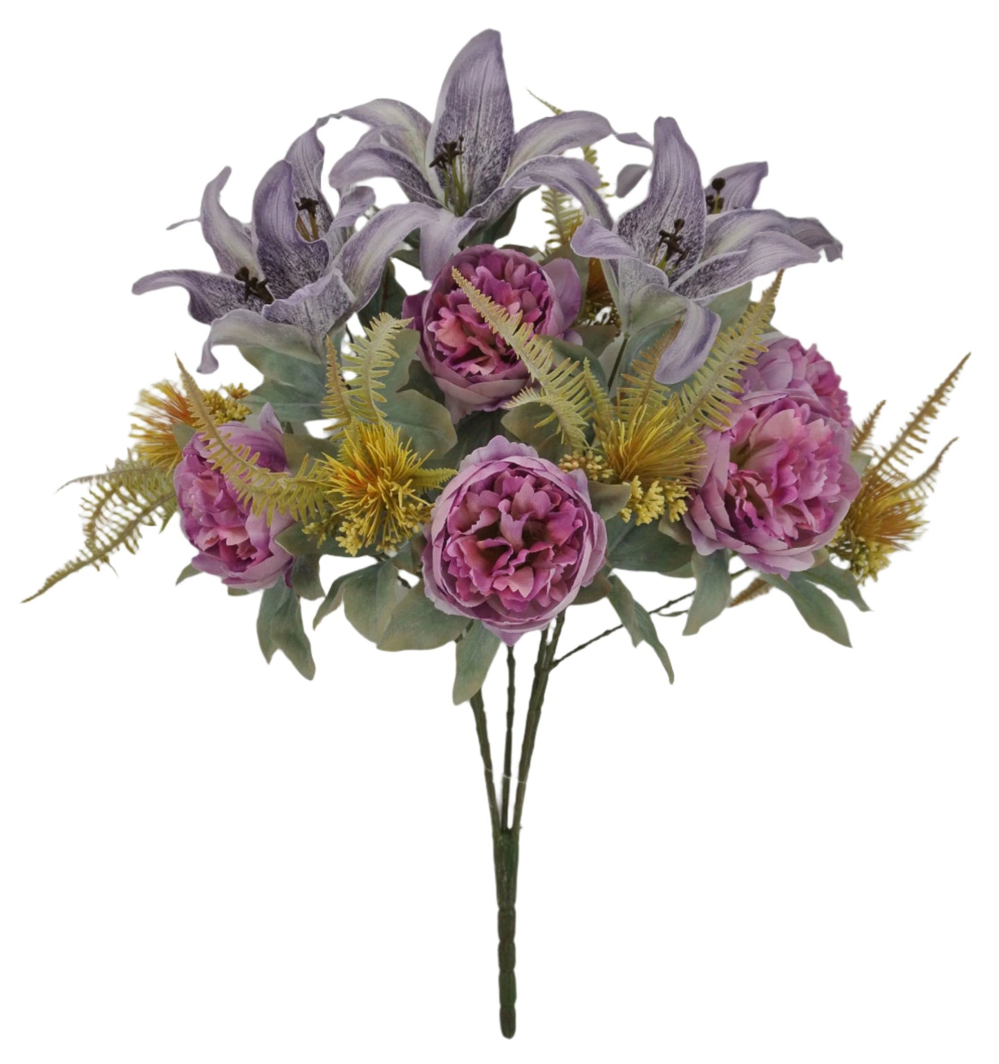 84565-LILACPU | 23" | PEONY TIGER LILY BUSH | LILAC/PURPLE