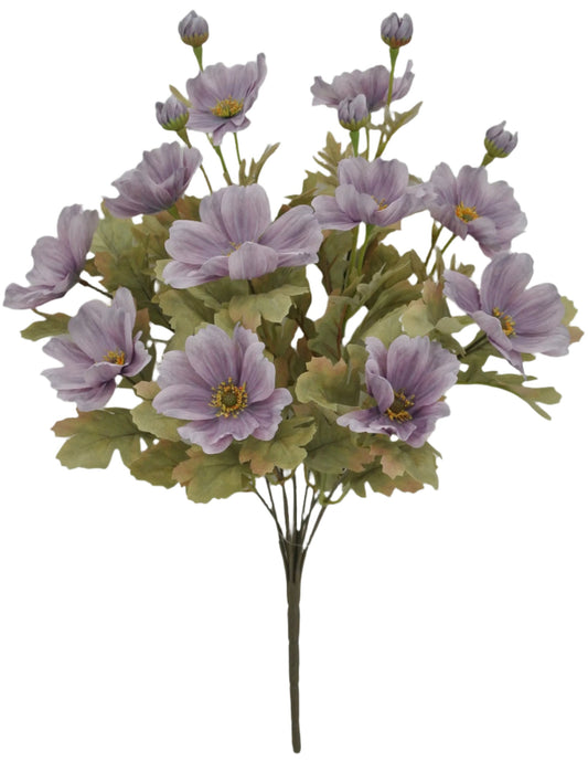 84566-LT. PU  21" COSMOS BUSH X11