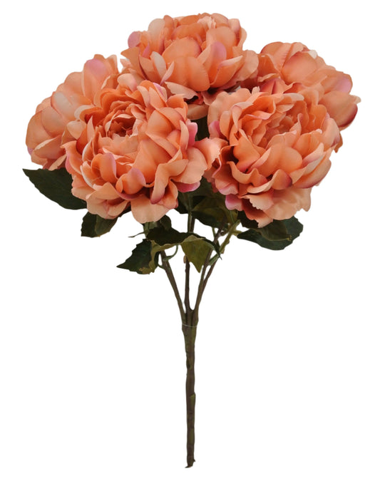 84615-PH  19" SATIN PEONY BUSH X5