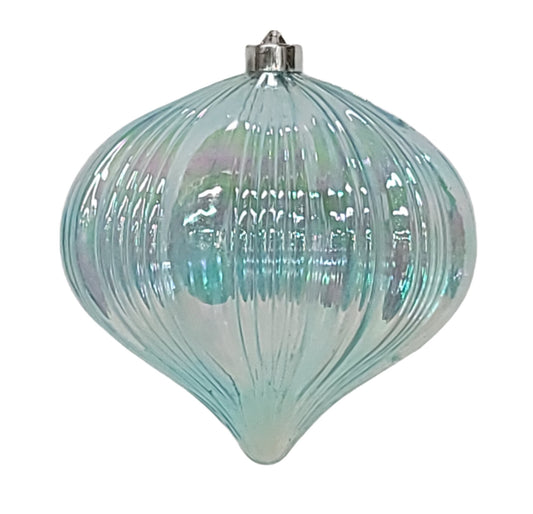 84643  XMAS ORNAMENT 20CM GREEN IRIDESCENT