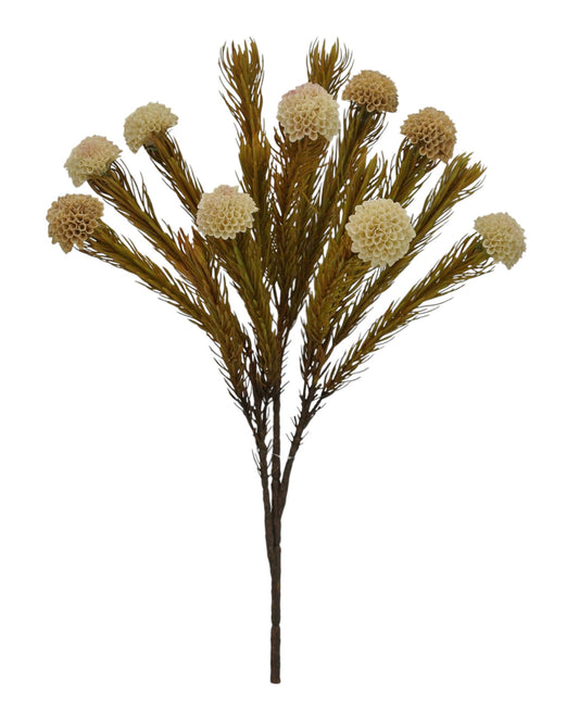 84674-BEIGE   21" PLASTIC MUM BUSH X3