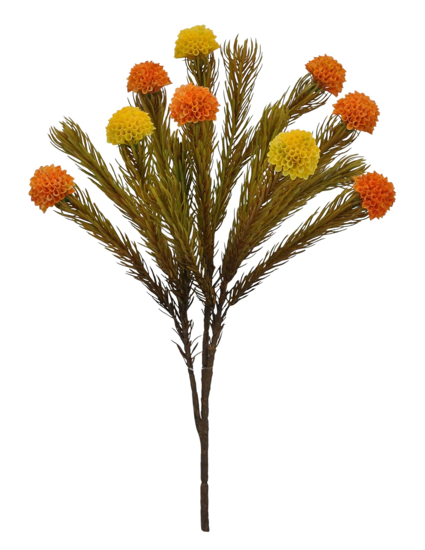 84674-ORYEL   21" PLASTIC MUM BUSH X3- ORANGE/YELLOW