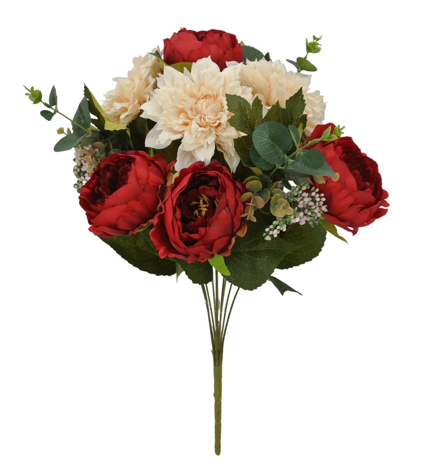 84702-RDBEIGE | 20" | PEONY DAHLIA BUSH X10 |