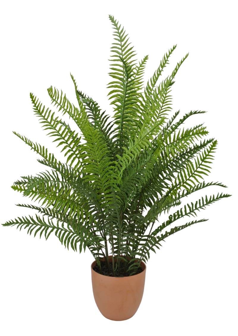 84826-UV | 33" | REAL TOUCH RUFFLE FERN PLANT | GREEN