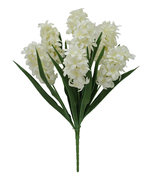 84889-CR | 21" | SATIN HYACINTH BUSH X7 |CREAM