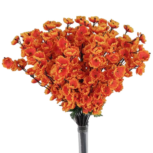 84890-OR | 25" | BLOSSOM BUSH X18 | ORANGE