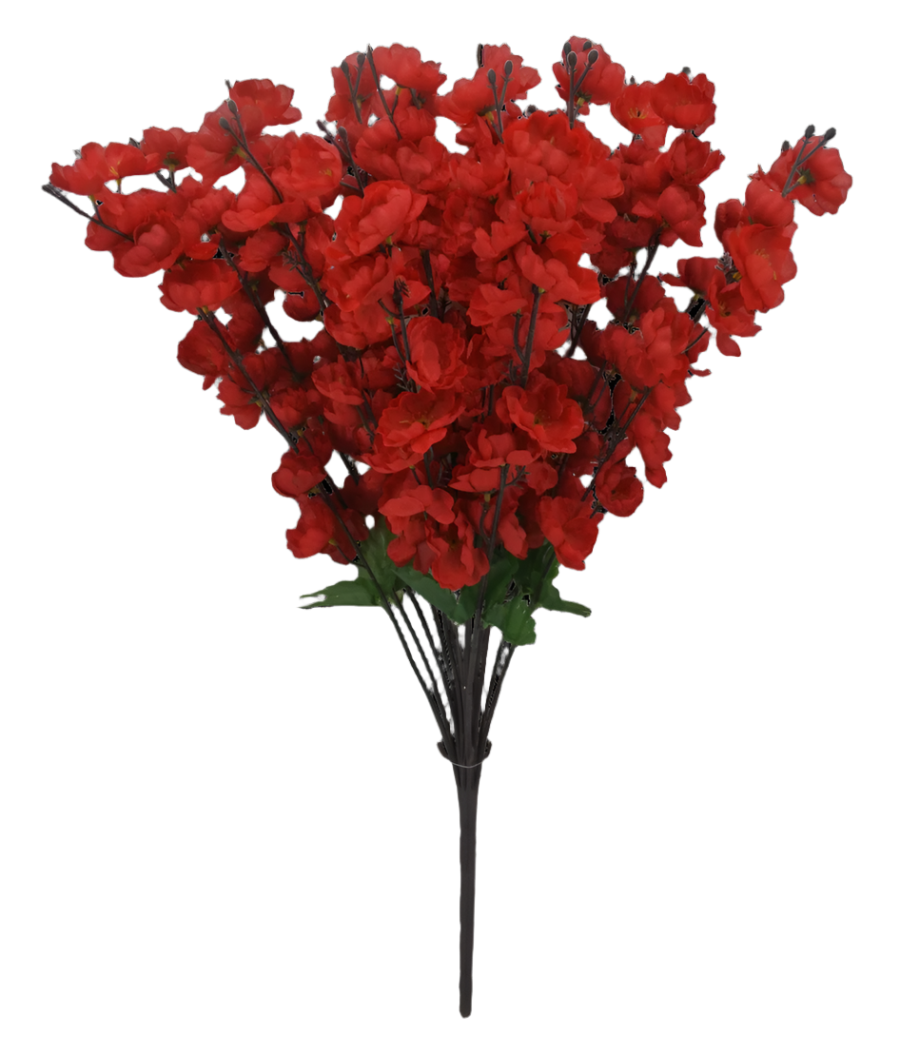84890-RD | 25" | BLOOM BUSH X18 | RED