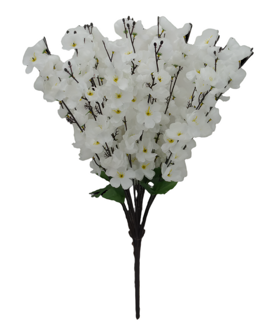 84890-WT | 25" | BLOOM BUSH X18 | WHITE