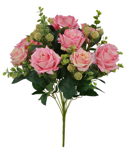 85023-PK | 20" | DIAMOND ROSE BUSH X12 | PINK - A&B Wholesale Market Inc