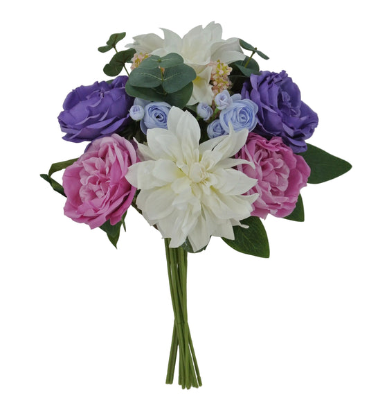 85028-PULVCR | 16" | DAHLIA AUSTIN ROSE | PURPLE/LAVENDER/CREAM