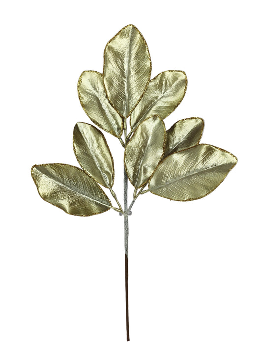 85103-GOLD | 24" | MAGNOLIA LEAF SPRAY X3 | GOLD
