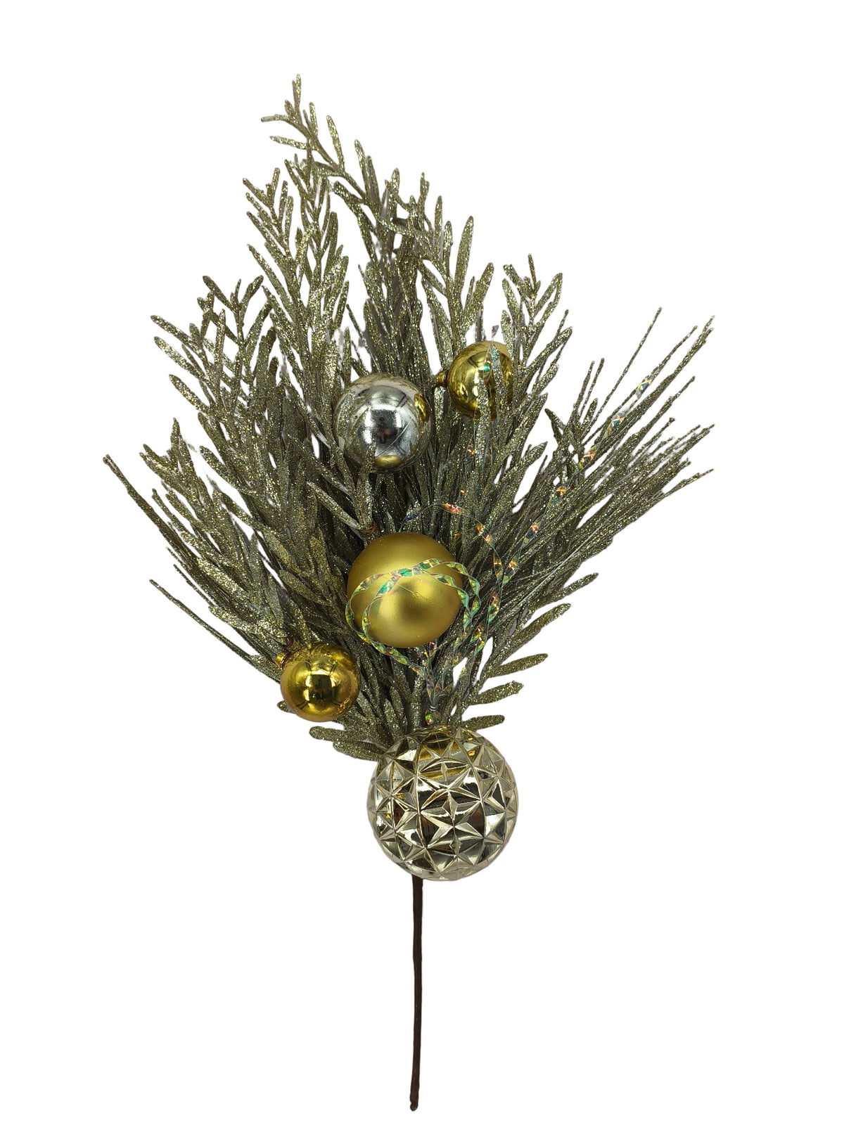 85154-GOLD | 24" | NEEDLE PINE PLASTIC LEAF | GOLD