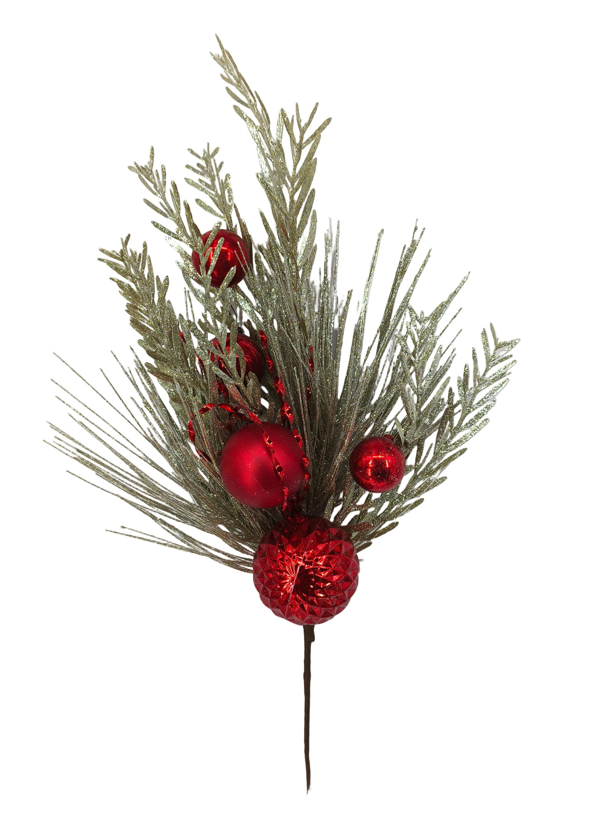 85154-RD | 24" | NEEDLE PINE PLASTIC LEAF | RED