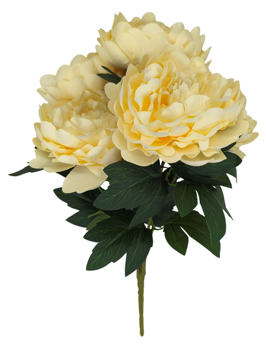 85212-BEIGE | 19" | PEONY BUSH X5 | BEIGE