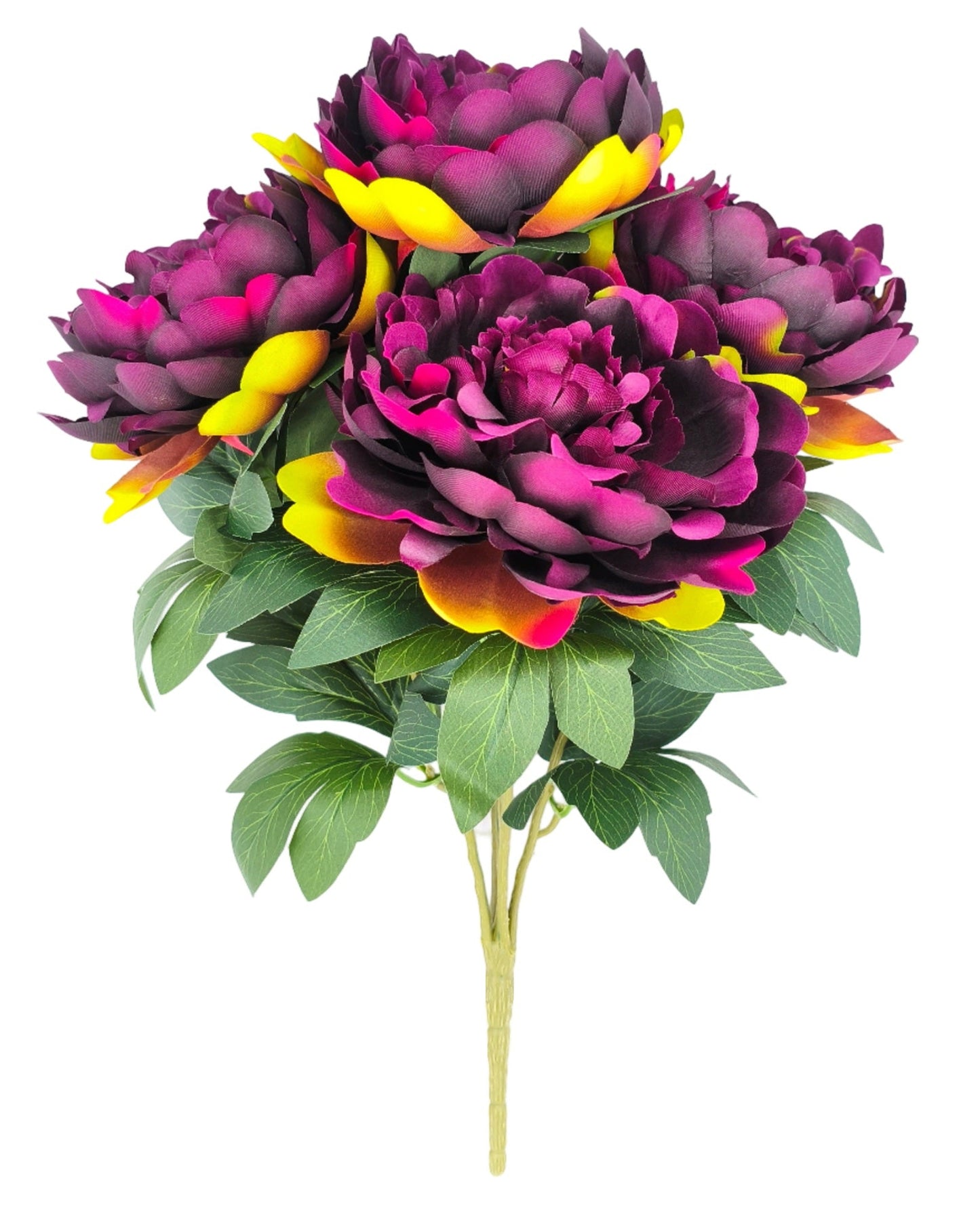 85212-DK.PU | 19" | PEONY BUSH X5 | DK. PURPLE