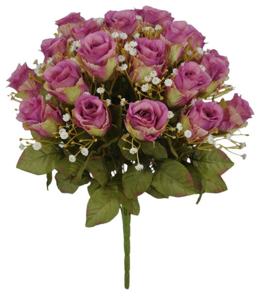 85331-LV | 16" | ROSE BUD BUSH X24 | LAVENDER