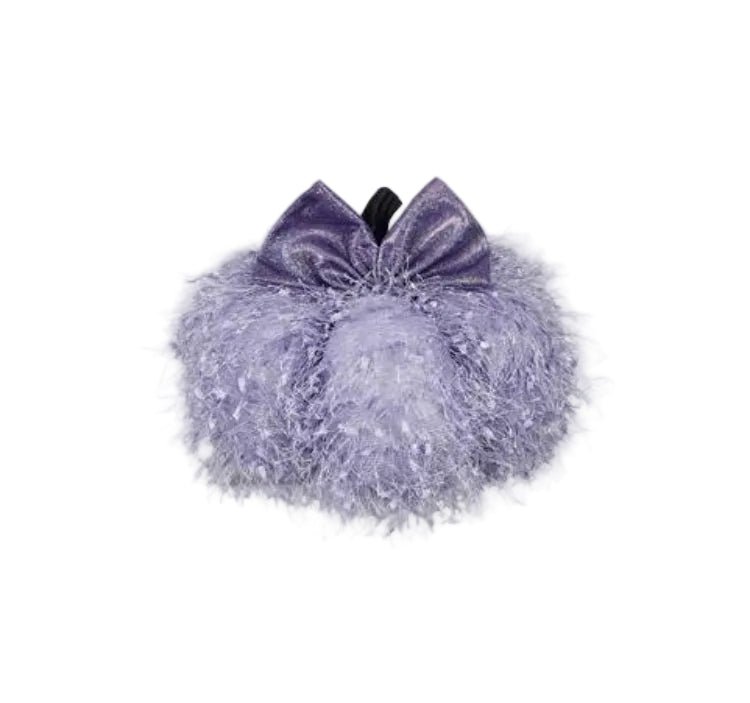 85366 | Fabric Colorful Fuzzy Medium Pumpkins | 2 Asst. Colors
