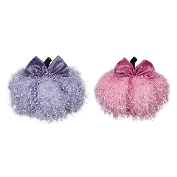 85366 | Fabric Colorful Fuzzy Medium Pumpkins | 2 Asst. Colors