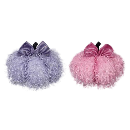 85366 | Fabric Colorful Fuzzy Medium Pumpkins | 2 Asst. Colors