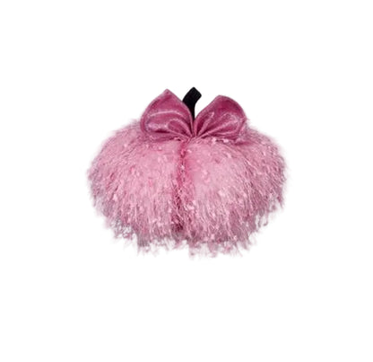 85366 | Fabric Colorful Fuzzy Medium Pumpkins | 2 Asst. Colors