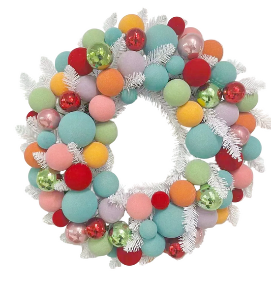 85396 | 22" | PINE BALL WREATH