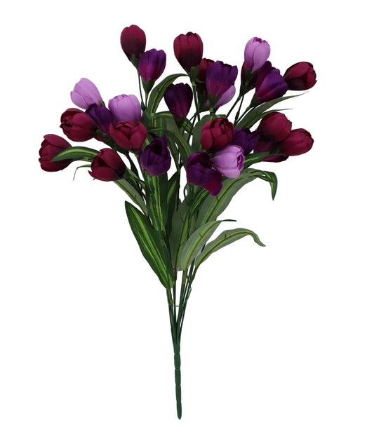 85476-PUBG | 20" | TULIP BUSH X12 | PURPLE/BURGUNDY - A&B Wholesale Market Inc