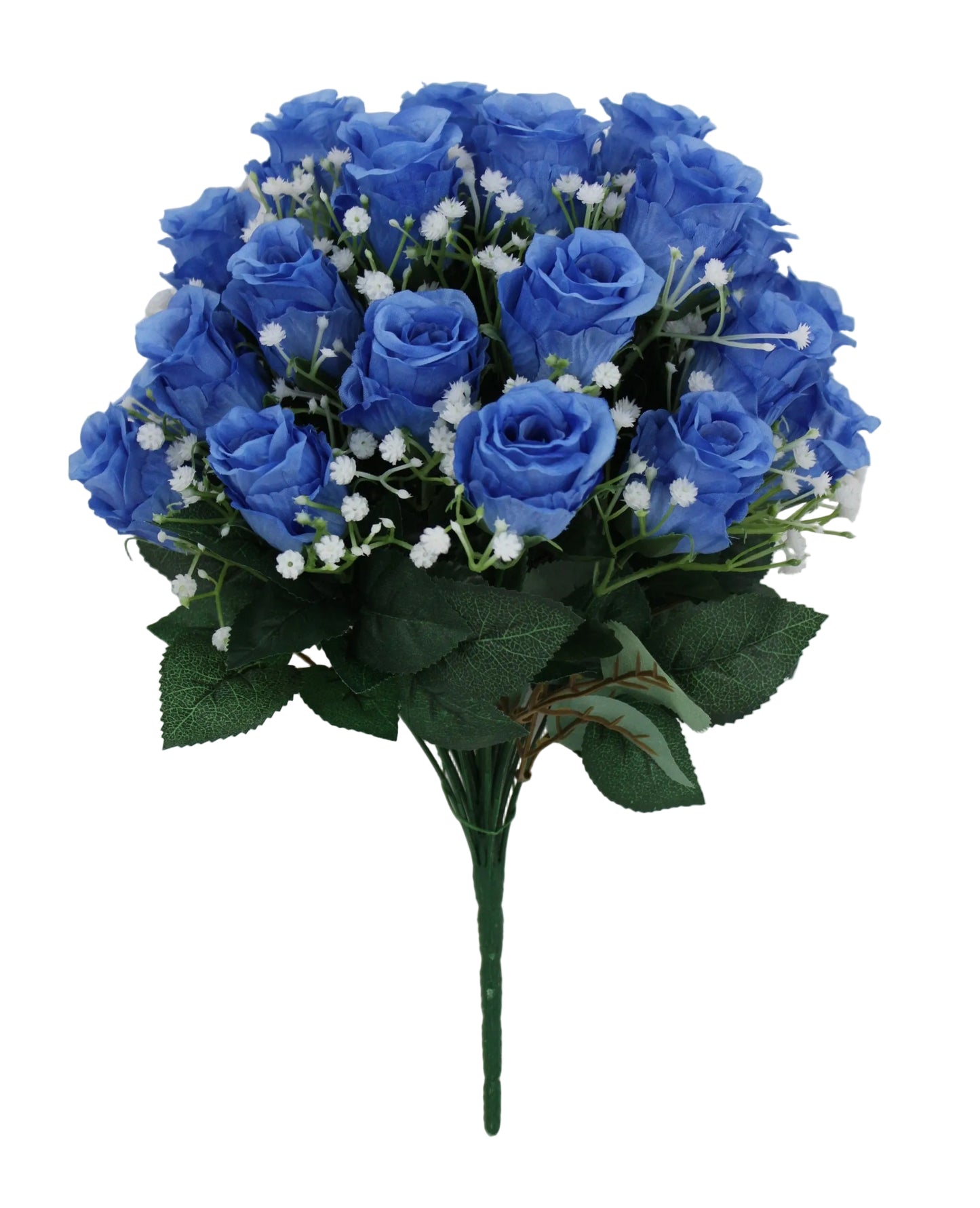 85483-BL | 17" | ROSE BUD BUSH X24 | BLUE
