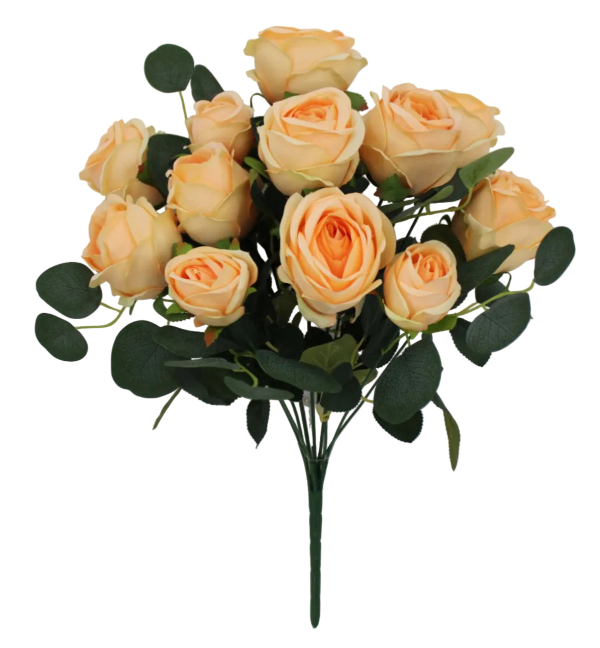 85592-PH | 19" | ROSE BUSH X12 | PEACH