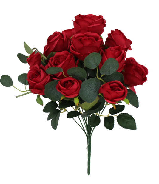 85592-RD | 19" | ROSE BUSH X12 | RED
