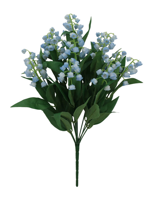 85603-BL | 20" | LILY OF VALLEY BUSH X12 | BLUE