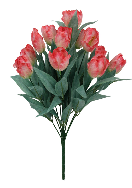 85604-CORAL | 19" | Tulip Bush x12 | Coral - A&B Wholesale Market Inc