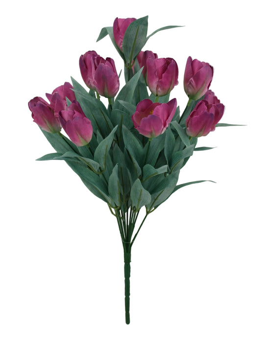 85604-FU | 19" | Tulip Bush x12 | Fuchsia - A&B Wholesale Market Inc