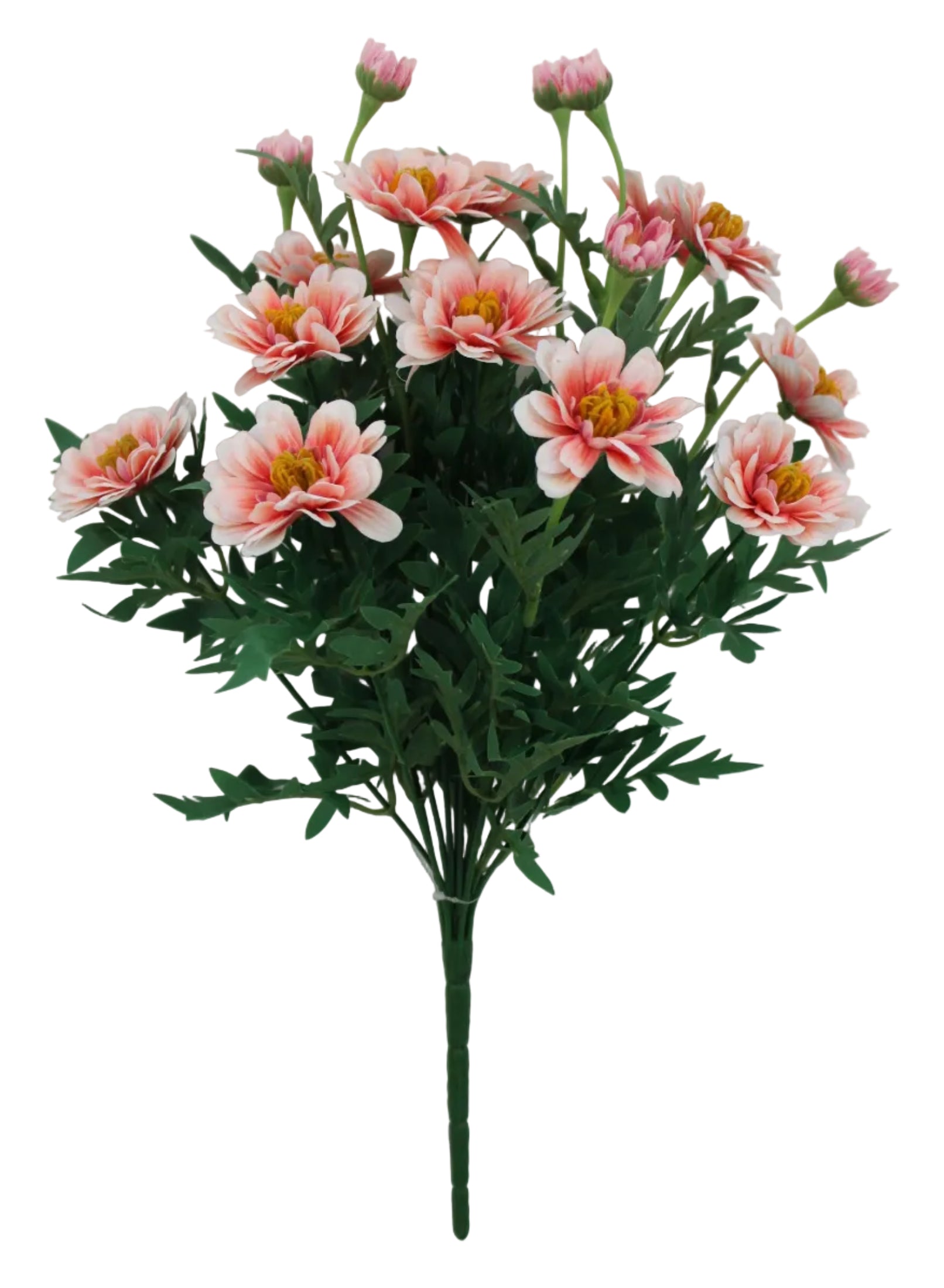 85608-PH | 19" | ZINNIA BUSH X12 | PEACH - A&B Wholesale Market Inc