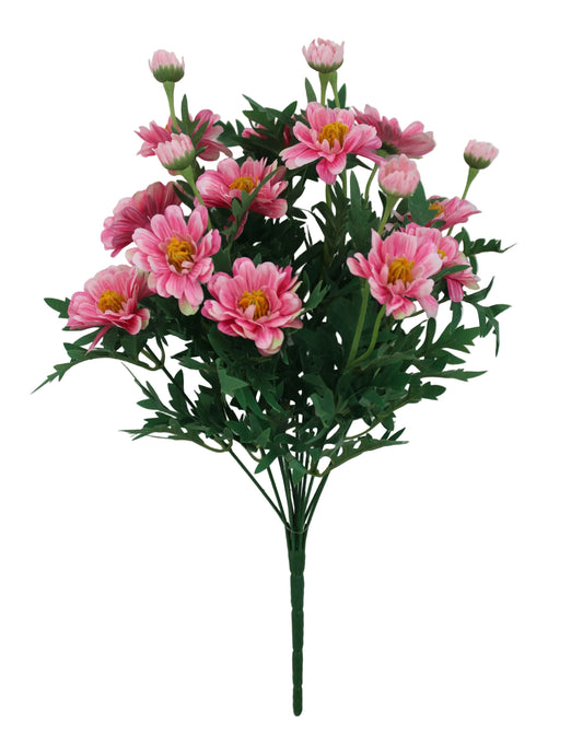 85608-PK | 19" | ZINNIA BUSH X12 | PINK - A&B Wholesale Market Inc