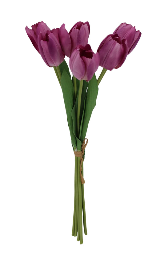 85640-PU | 19" | TULIP BUNDLE X6 | PURPLE