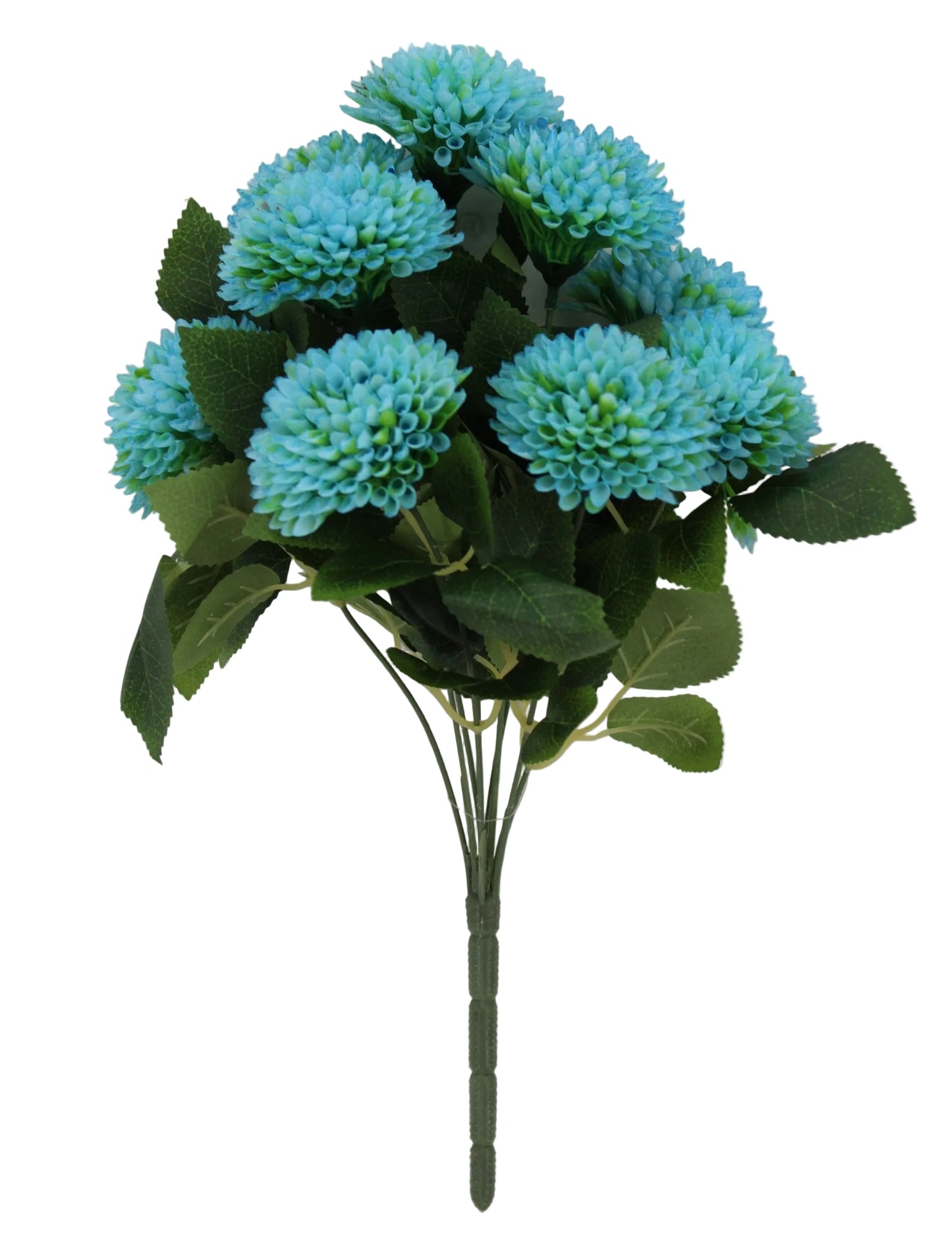 85654-BL | 16" | PLASTIC DAHLIA BUSH X9 | BLUE - A&B Wholesale Market Inc