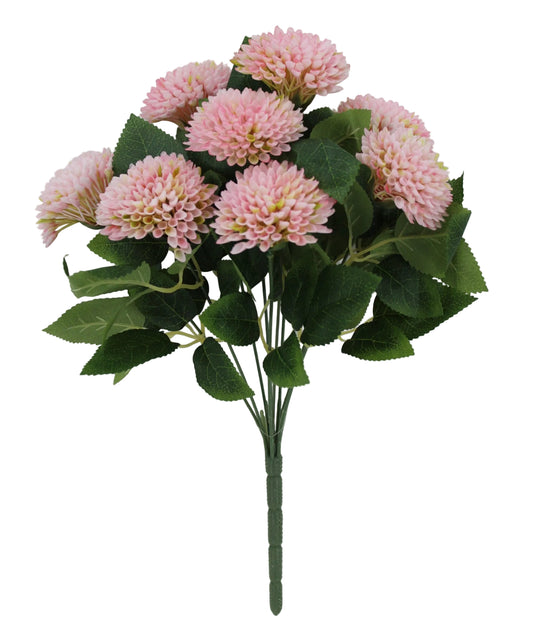 85654-PK | 16" | PLASTIC DAHLIA BUSH X9 | PINK - A&B Wholesale Market Inc