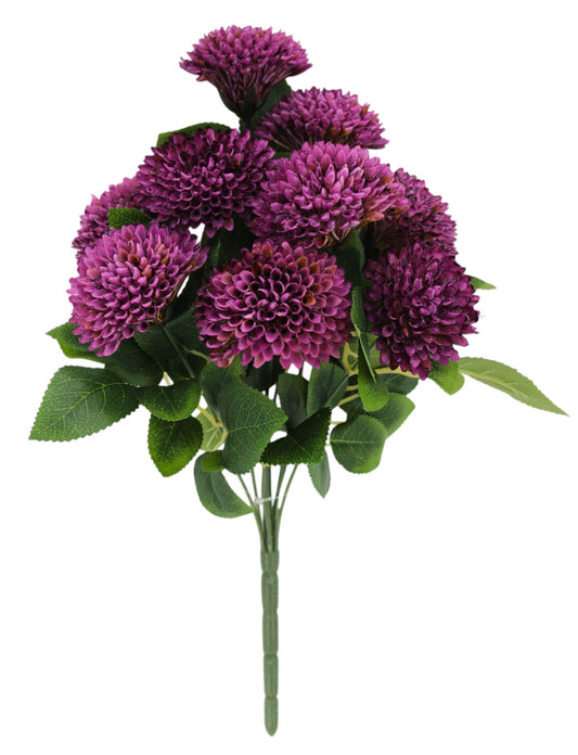 85654-PU | 16" | PLASTIC DAHLIA BUSH X9 | PURPLE - A&B Wholesale Market Inc