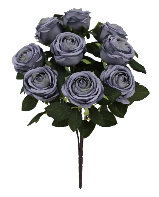 85694-BL | 19" | ROSE BUSH X9 | BLUE