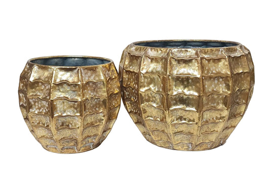 8577GD | DIAMOND CUT PLANTER | GOLD | 2PCS/SET